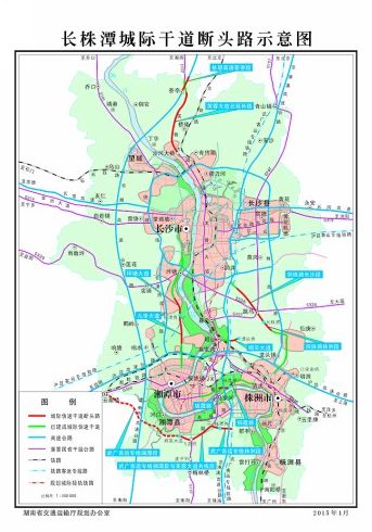 (長株潭城際干道斷頭路示意圖。市交通局供圖，點擊圖片查看大圖)
