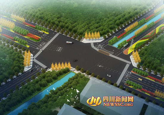 A、B線羊西線路口效果圖