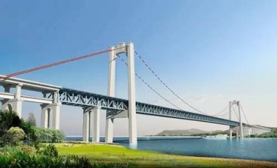 五峰山長江大橋效果圖。