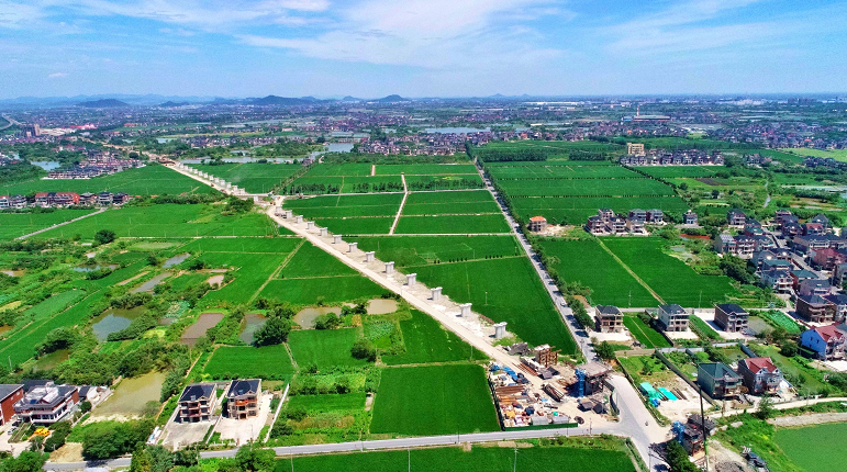 余杭特大橋施工建設場景